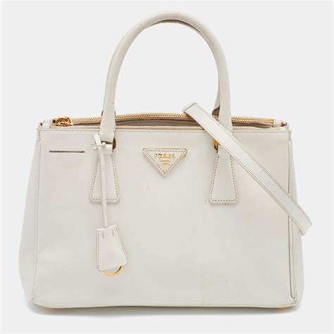 prada white leather tote|prada saffiano lux large tote.